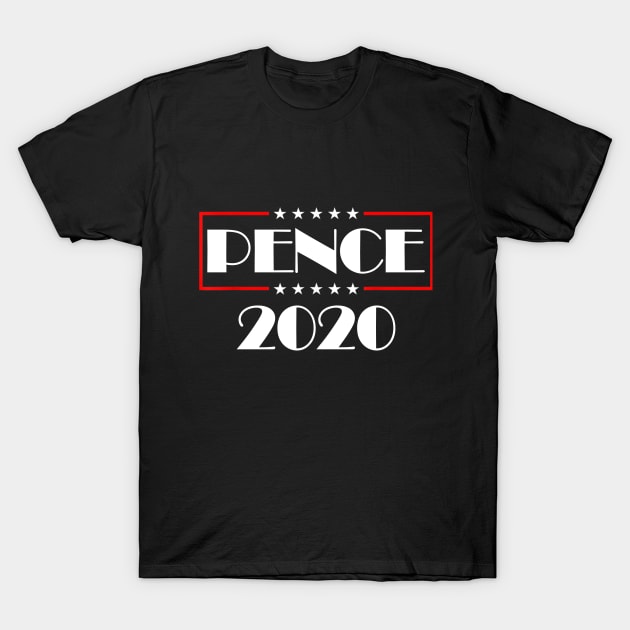 Pence 2020 American Flag T-Shirt by Barnard